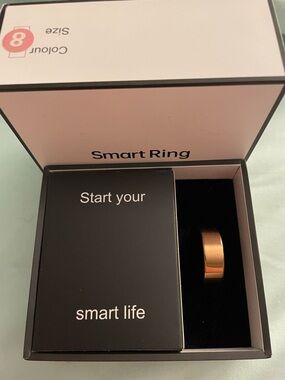 NEW Rose Gold Smart Ring Wellness Tracker Size 8